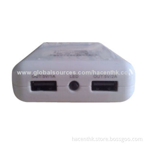 Rechargeable Power Bank with AC Plug, 6,000mAh, 5V Output Voltage
